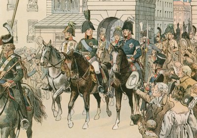 Einzug der verbündeten Monarchen in Paris im Jahr 1815 von Carl Rohling